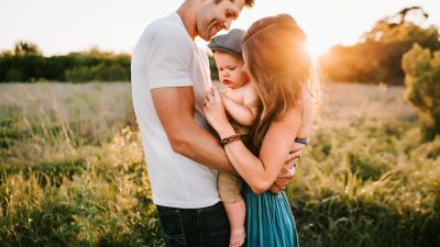 Vader, kind en vrouw