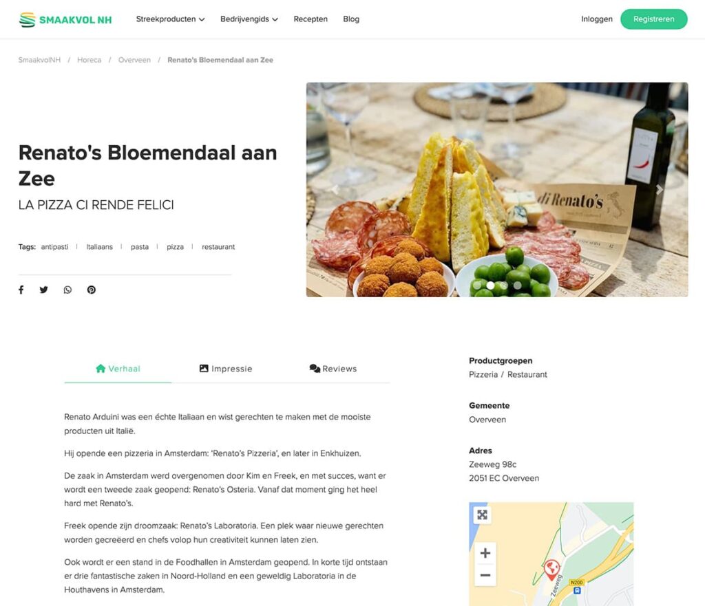 Restaurant review website Smaakvol NH
