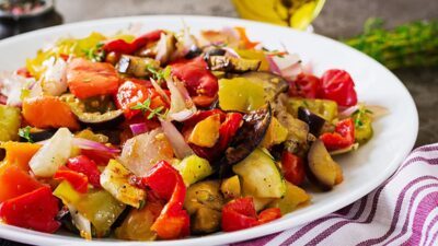 Salade van gegrilde groenten