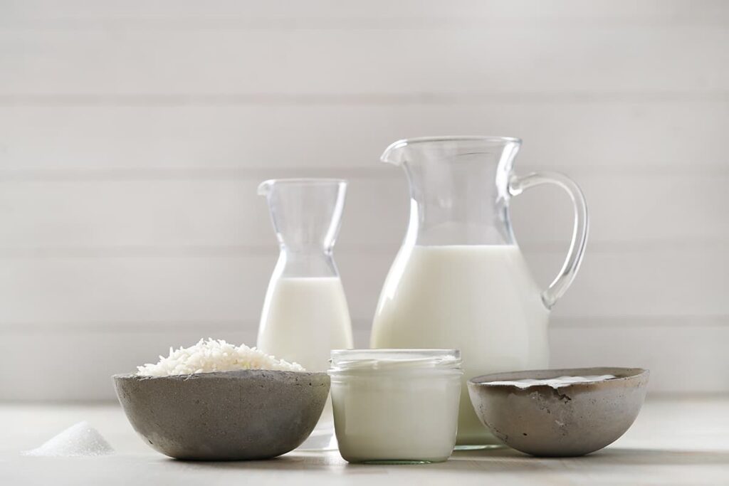 Rijstepap ingrediënten melk, rijst en suiker