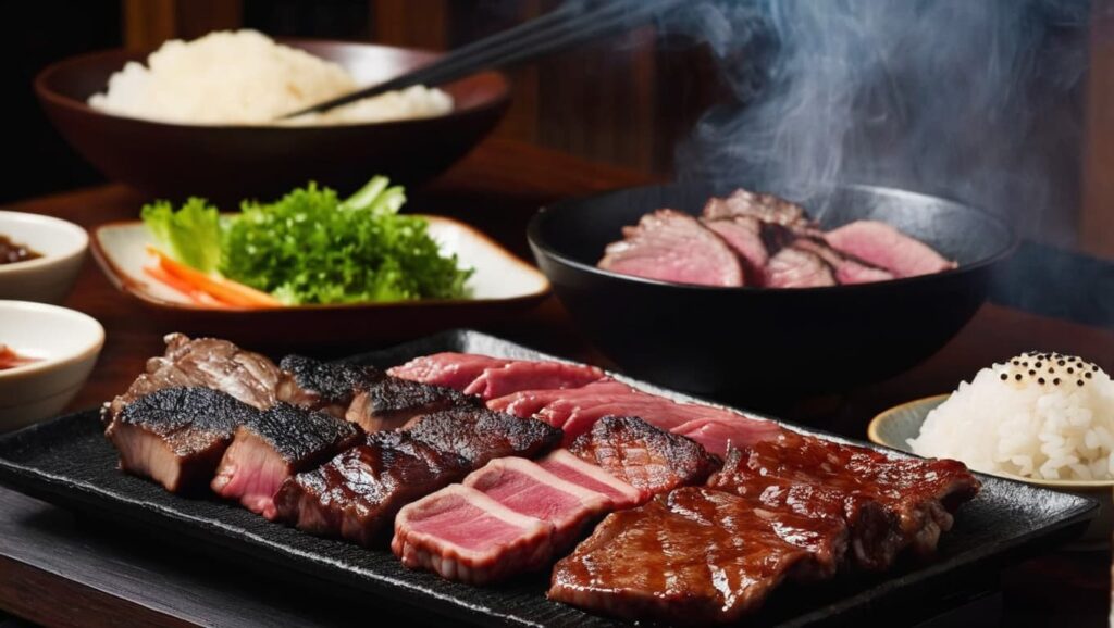 Yakiniku rundvlees grillen voor een gezellige avond