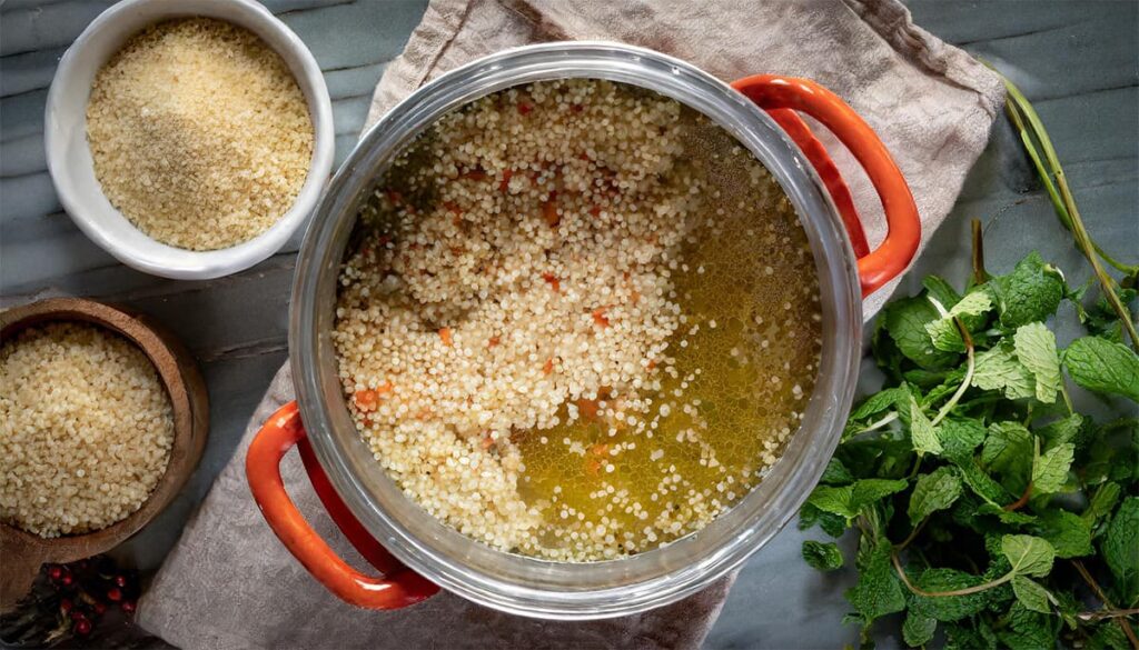 Quinoa koken in bouillon
