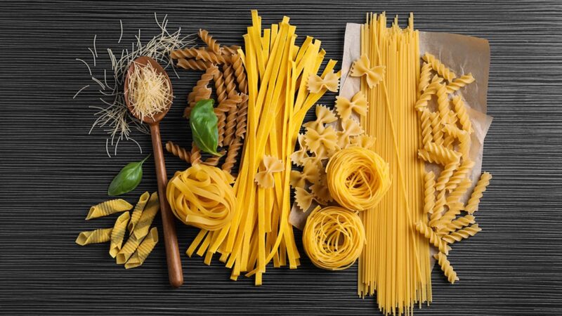 Verschillende soorten pasta