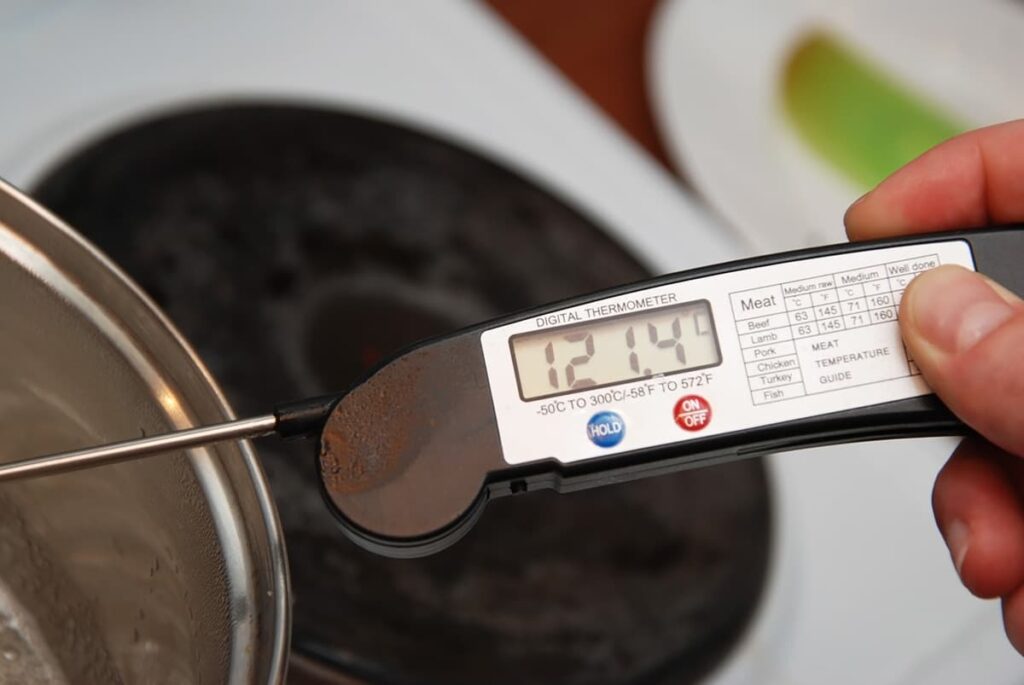 Temperatuur meter voor het kookproces