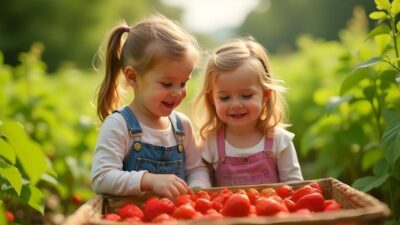 Vriend aardbeien herfstvakantie uitje