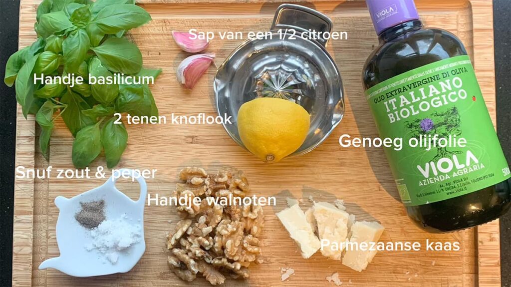 Pesto van walnoten ingrediënten