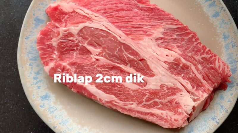 Riblap van 2 cm dik is het lekkerst van de Lidl