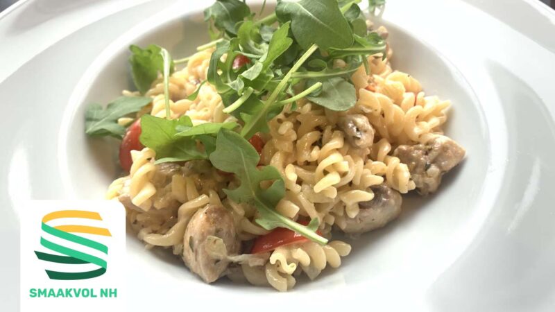 Recept kip met pasta en roomsaus