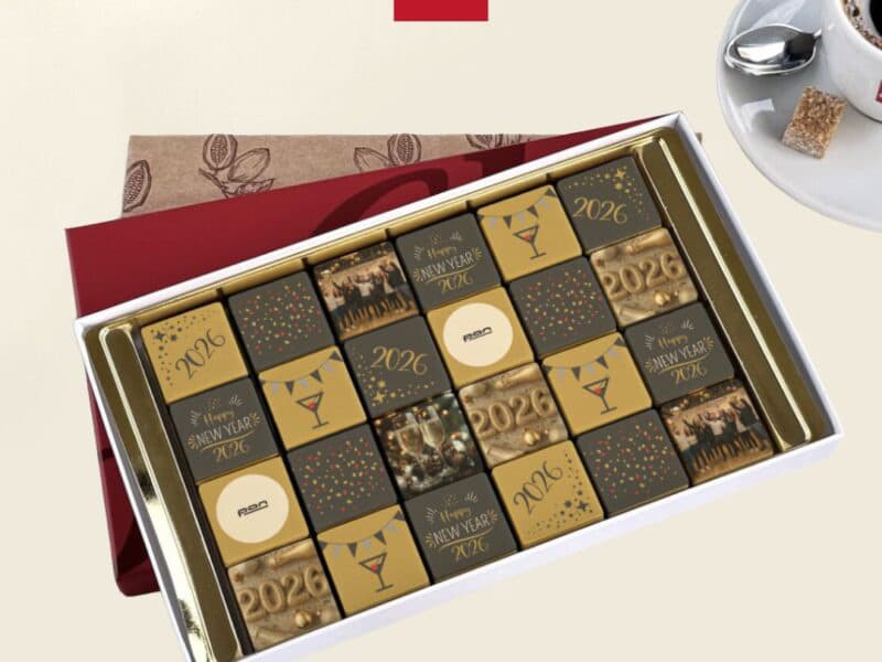 Eetbare bedankjes in vorm van chocolade